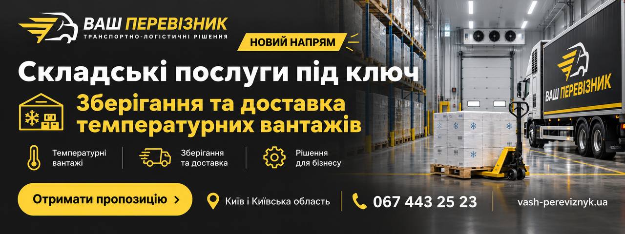 Складські послуги під ключ — зберігання та доставка температурних вантажів